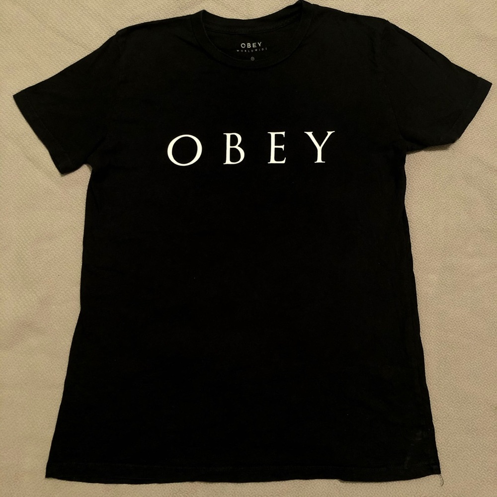 Women's black Obey shirt